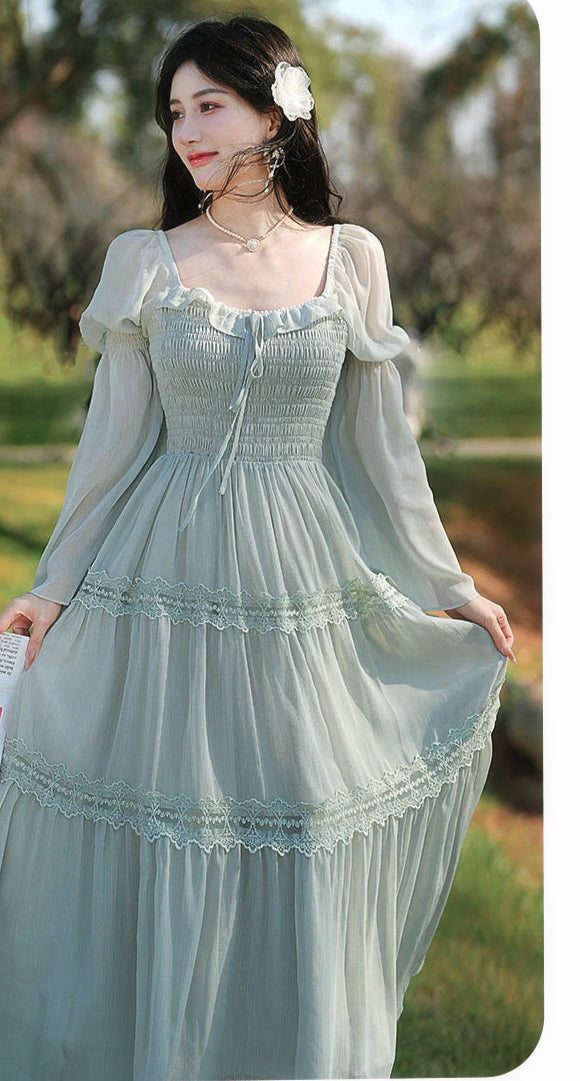 Sakura Matcha Fairycore Dress