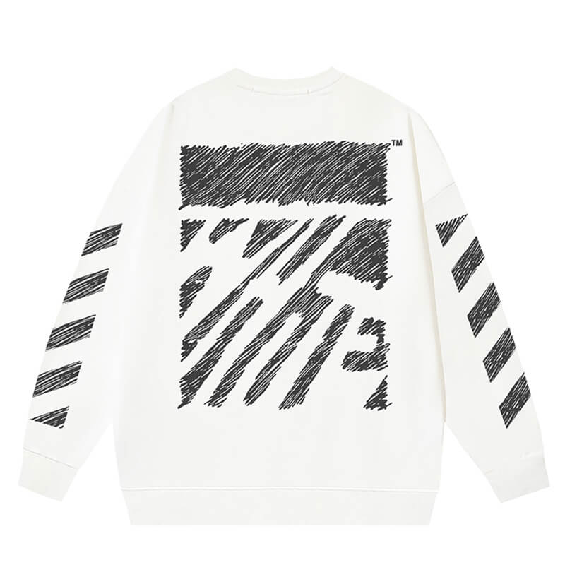 OFF-WHITE SCRIBBLE DIAG BOXY Sweatshirts