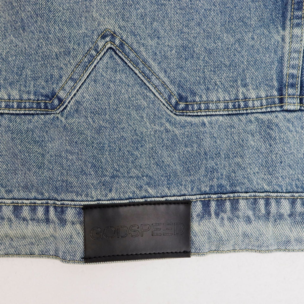Godspeed  Embroidered Letter Denim Jacket