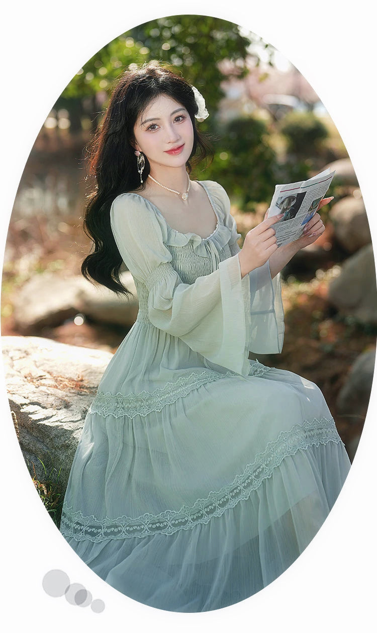 Sakura Matcha Fairycore Dress