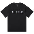 Purple Brand Logo Letter Print T-Shirt