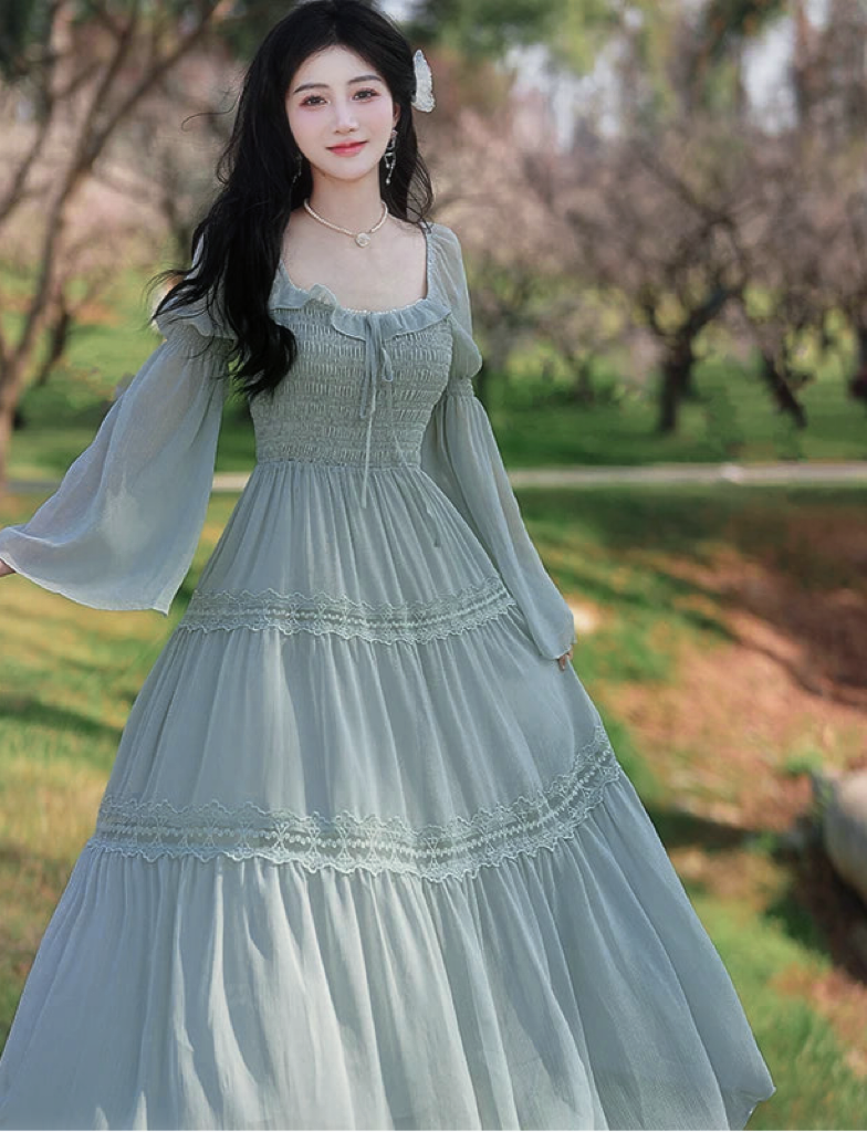 Sakura Matcha Fairycore Dress