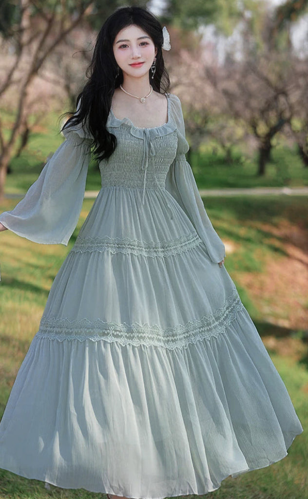 Sakura Matcha Fairycore Dress
