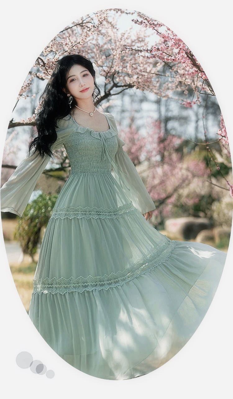 Sakura Matcha Fairycore Dress