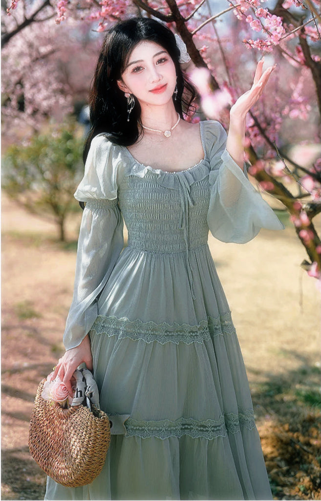 Sakura Matcha Fairycore Dress
