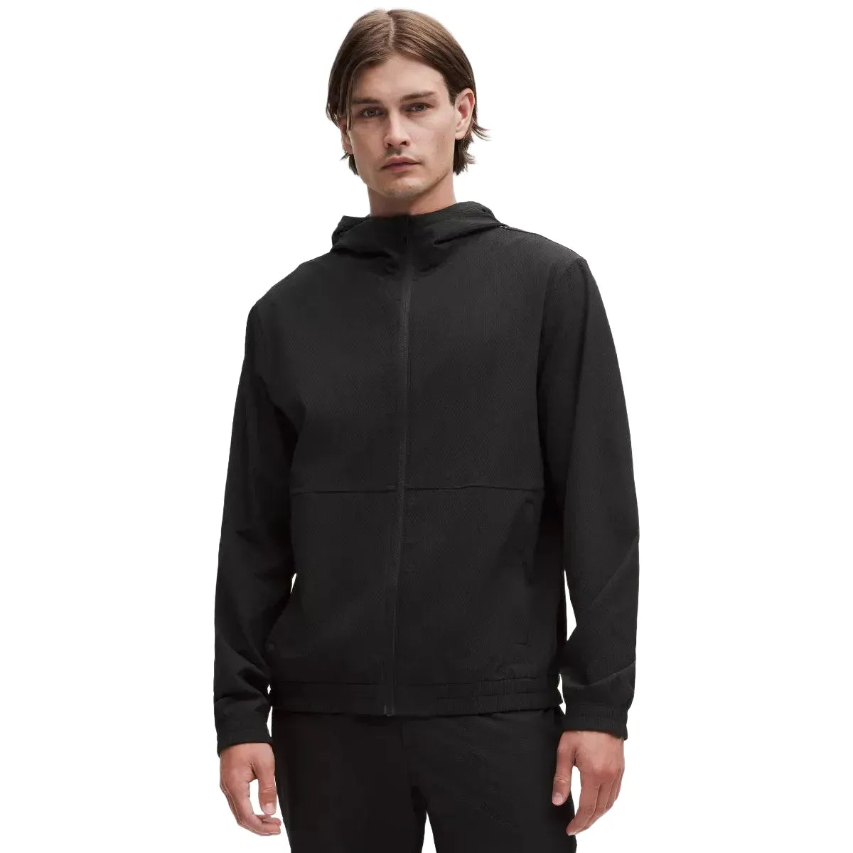 Lululemon Men's License to Train Textured Full Zip in Black