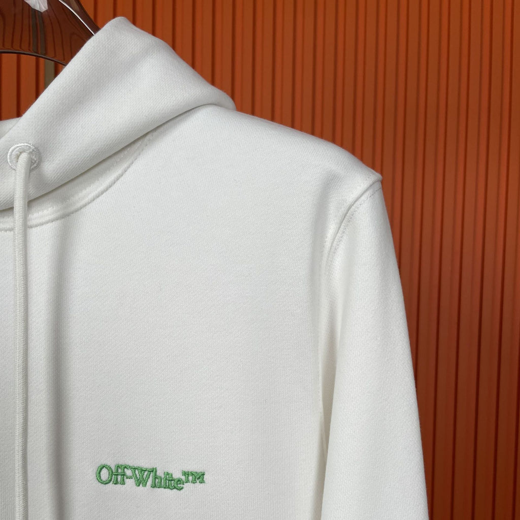 OFF-WHITE Alien embroidery earth pattern Hoodies