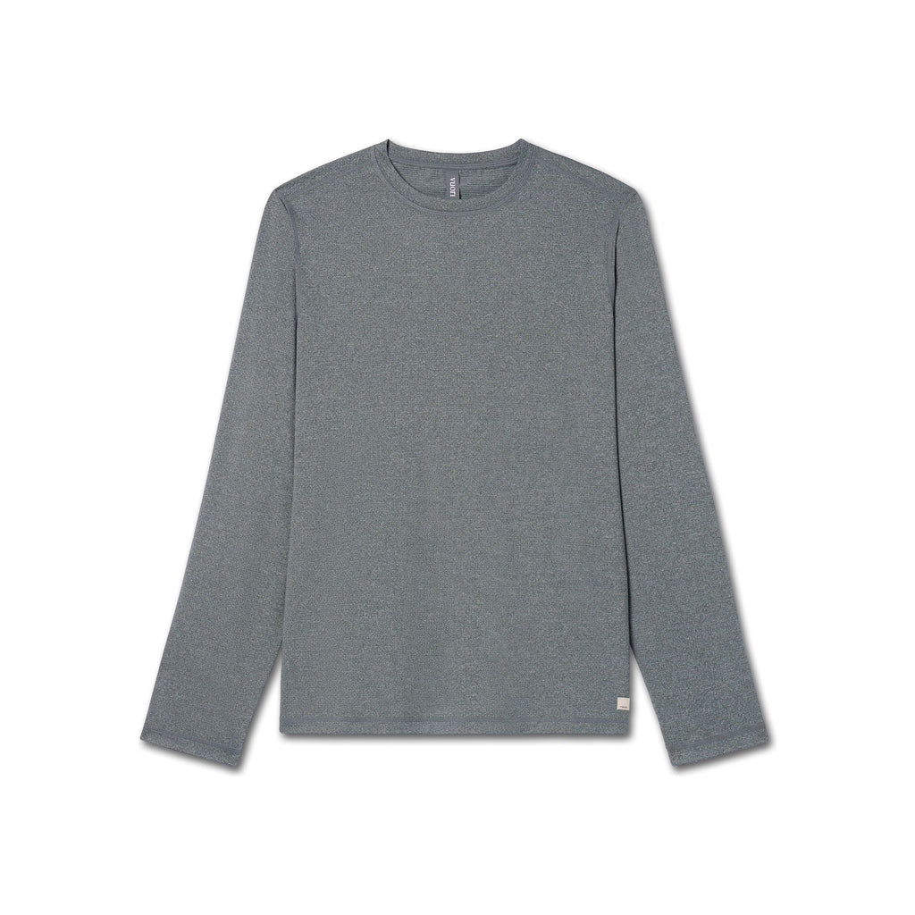 Vuori Men's Long Sleeve Tradewind Performace Tee 2.0 in Heather Grey