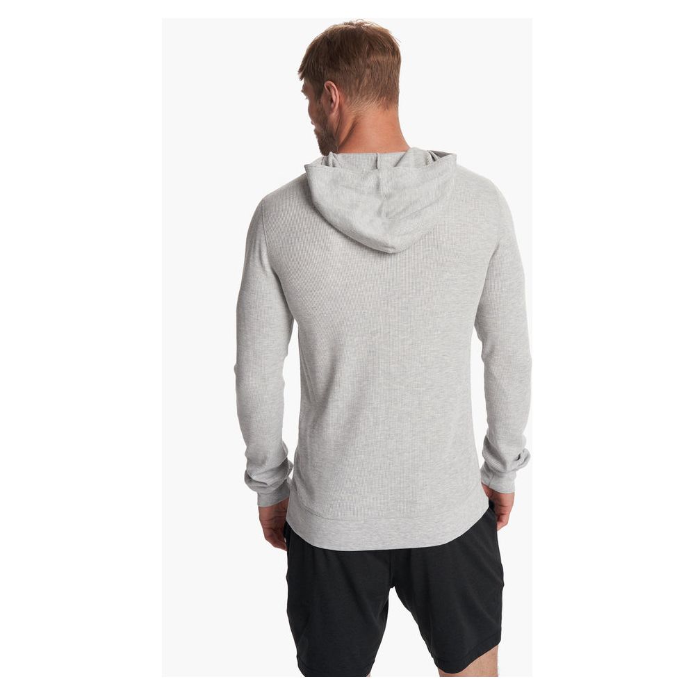 Vuori Men's Waffle Hoodie in Light Heather Grey