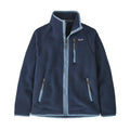 Patagonia Kids' Retro Pile Fleece Jacket in New Navy w/ Light Plume Grey