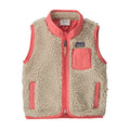 Patagonia Baby Retro-X® Fleece Vest in Natural w/ Sparkle Pink